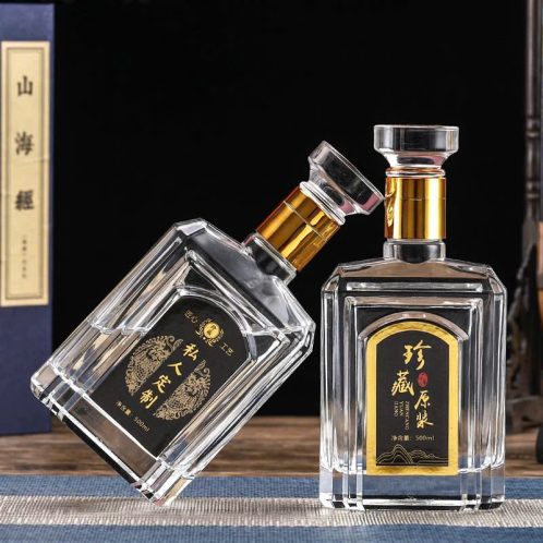 Chai dẹp chữ nhật nắp bằng cao cấp 500ml