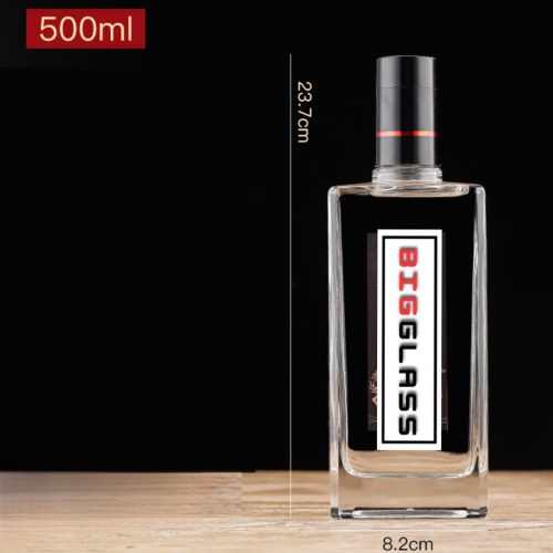 Chai Thuỷ Tinh Dẹp 500ml dẹp vuông