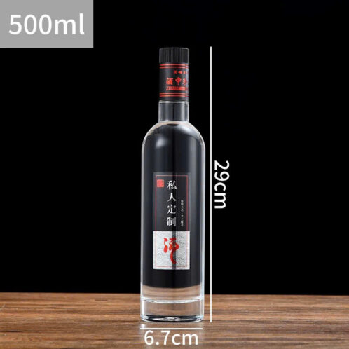 Chai rượu trụ tròn trơn cao dung tích 500ml