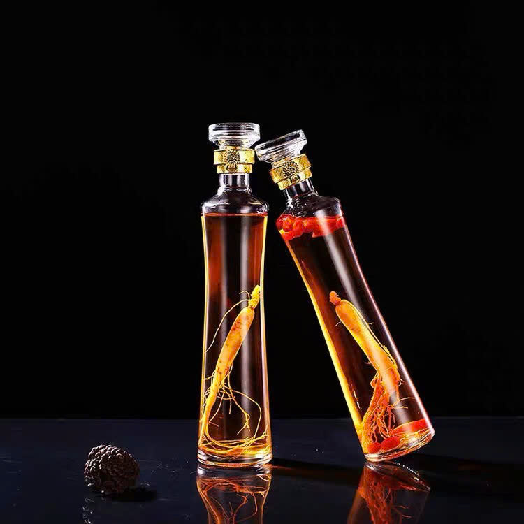 binh-dung-ruou-sam-binh-sam-eo-chai-thuy-tinh-bigmanglass (4) Bình thủy tinh trụ eo đựng rượu sâm 500ml và 1000ml