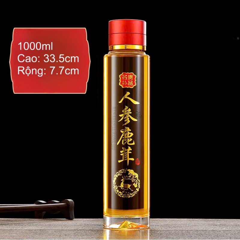 binh-thuy-tinh-dung-ruou-binh-dung-ruou-sam-binh-sam-1- lit-thuy-tinh-bigman (4) Bình thủy tinh đựng rượu nắp đỏ đáy núi, đáy ngôi sao