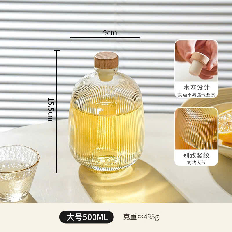 chai-thuy-tinh-bau-tron-chai-thuy-tinh-tron-dung-ruou-thuy-tinh-bigmanglass (3) Chai thủy tinh bầu sọc nắp gỗ dung tích 375ml và 500ml